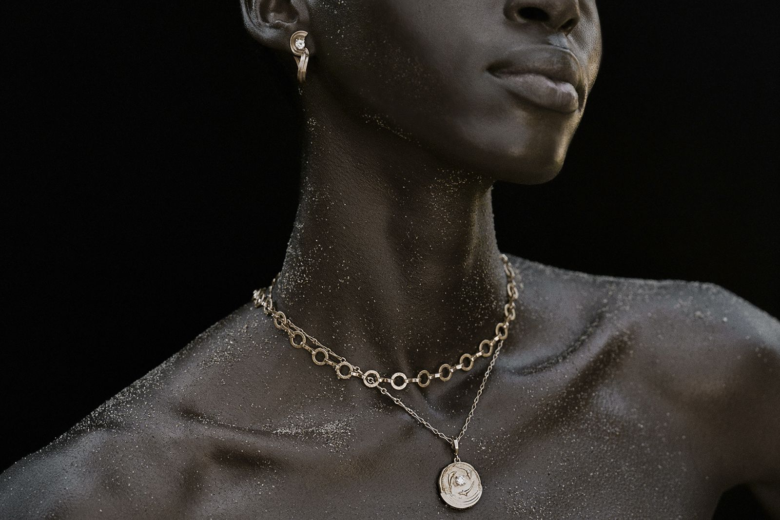Azlee gold chain and pendant