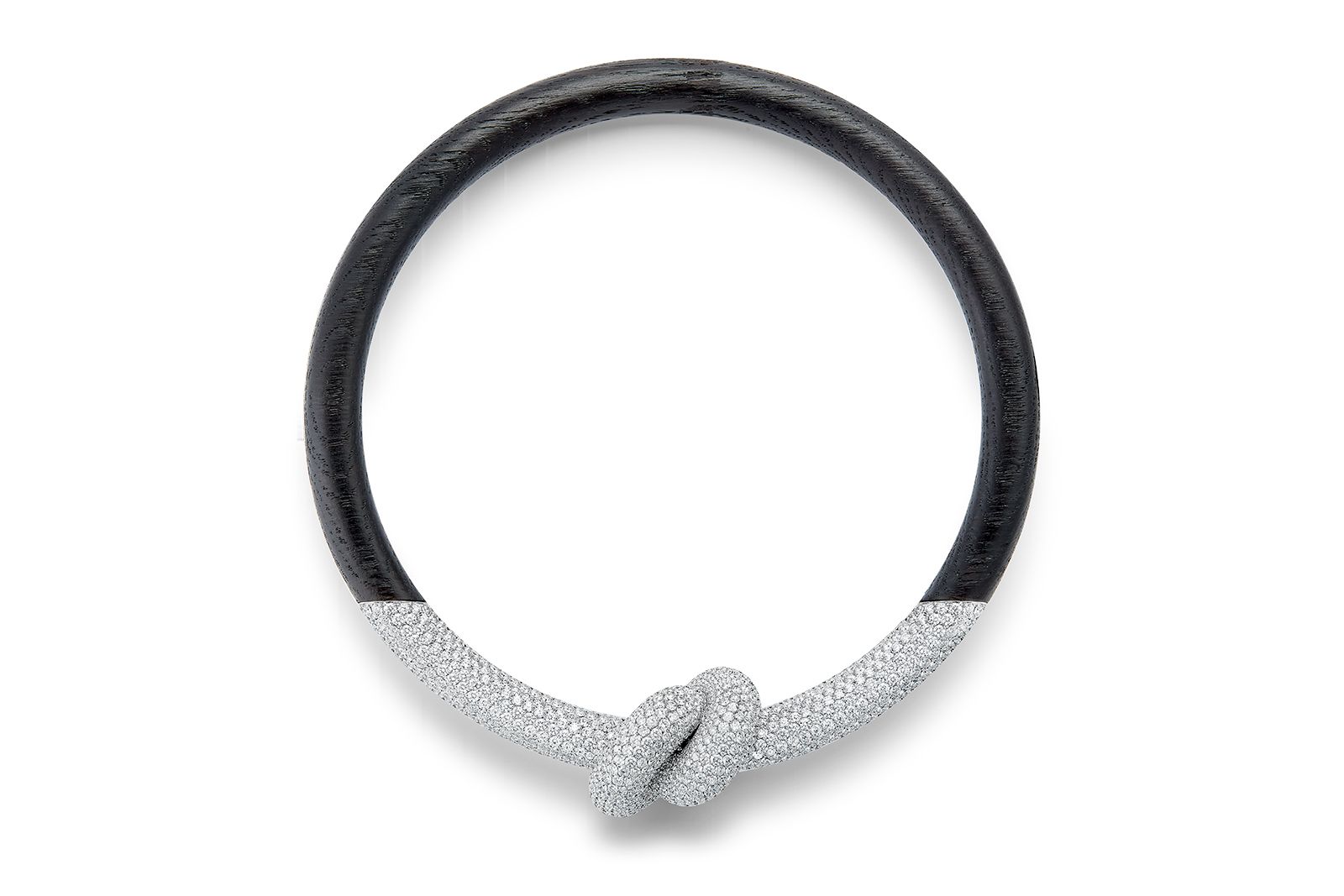  Boucheron burnt wood, diamond and white gold Bois Brûlé Diamant necklace from the Carte Blanche Ailleurs High Jewellery collection