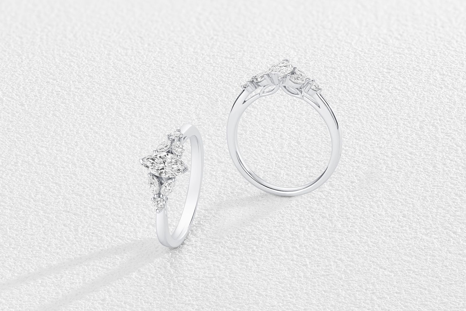 Mappin & Webb platinum and diamond ring