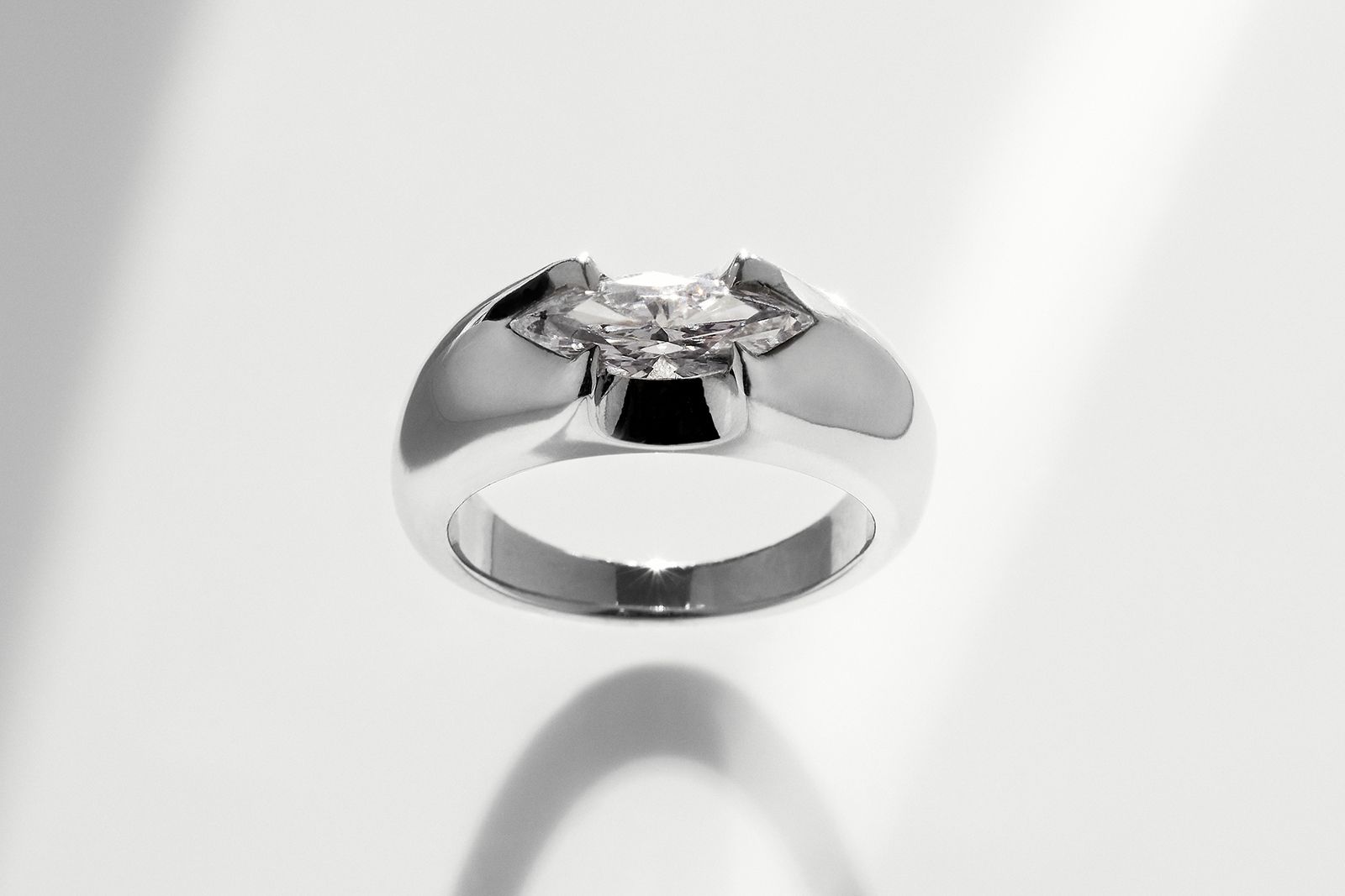  Liv Luttrell platinum and diamond Spear Tip ring