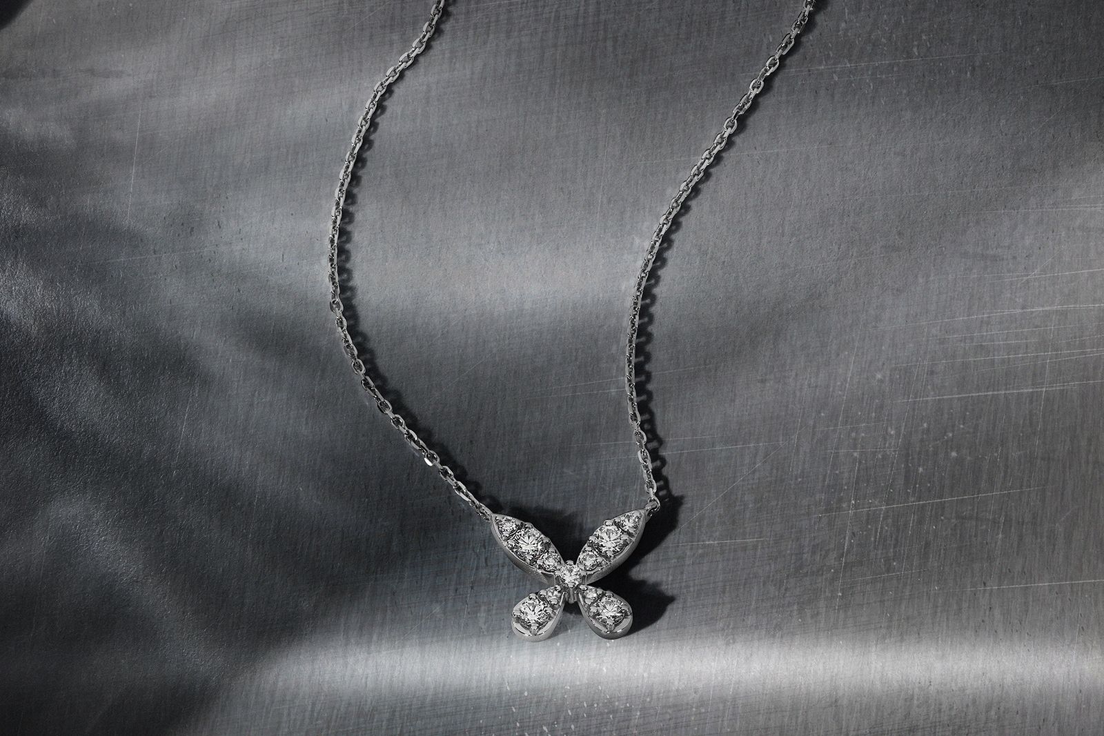  Le Vian platinum and diamond Butterfly Away necklace from the Le Vian Platinum collection
