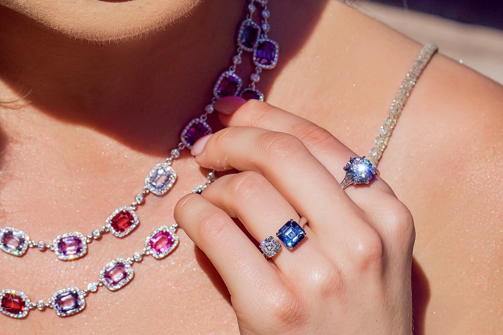  Stephen Silver platinum, coloured gemstones and diamond jewels