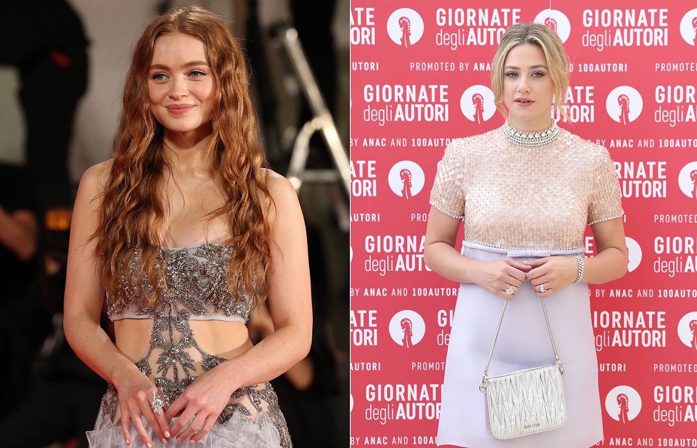  Actresses Sadie Sink and Lili Reinhart in Chopard at the 2022 Venice International Film Festival