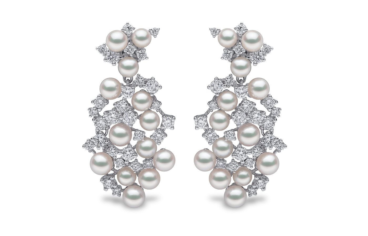  Japanese Akoya pearl and diamond earrings from the Yoko London Raindrop Collection