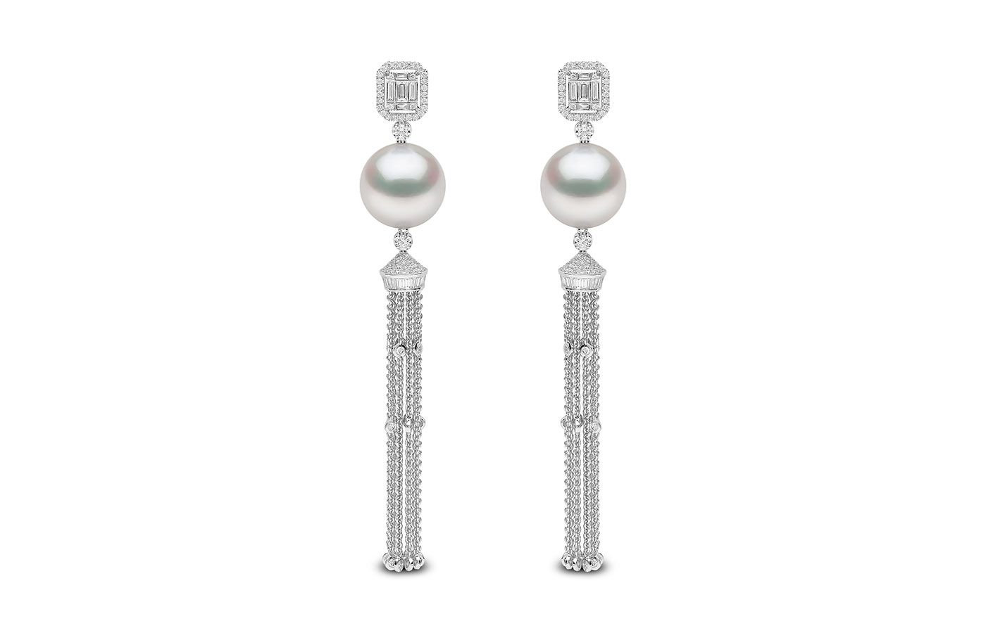  South Sea pearl and diamond earrings from the Yoko London Tassel Collection