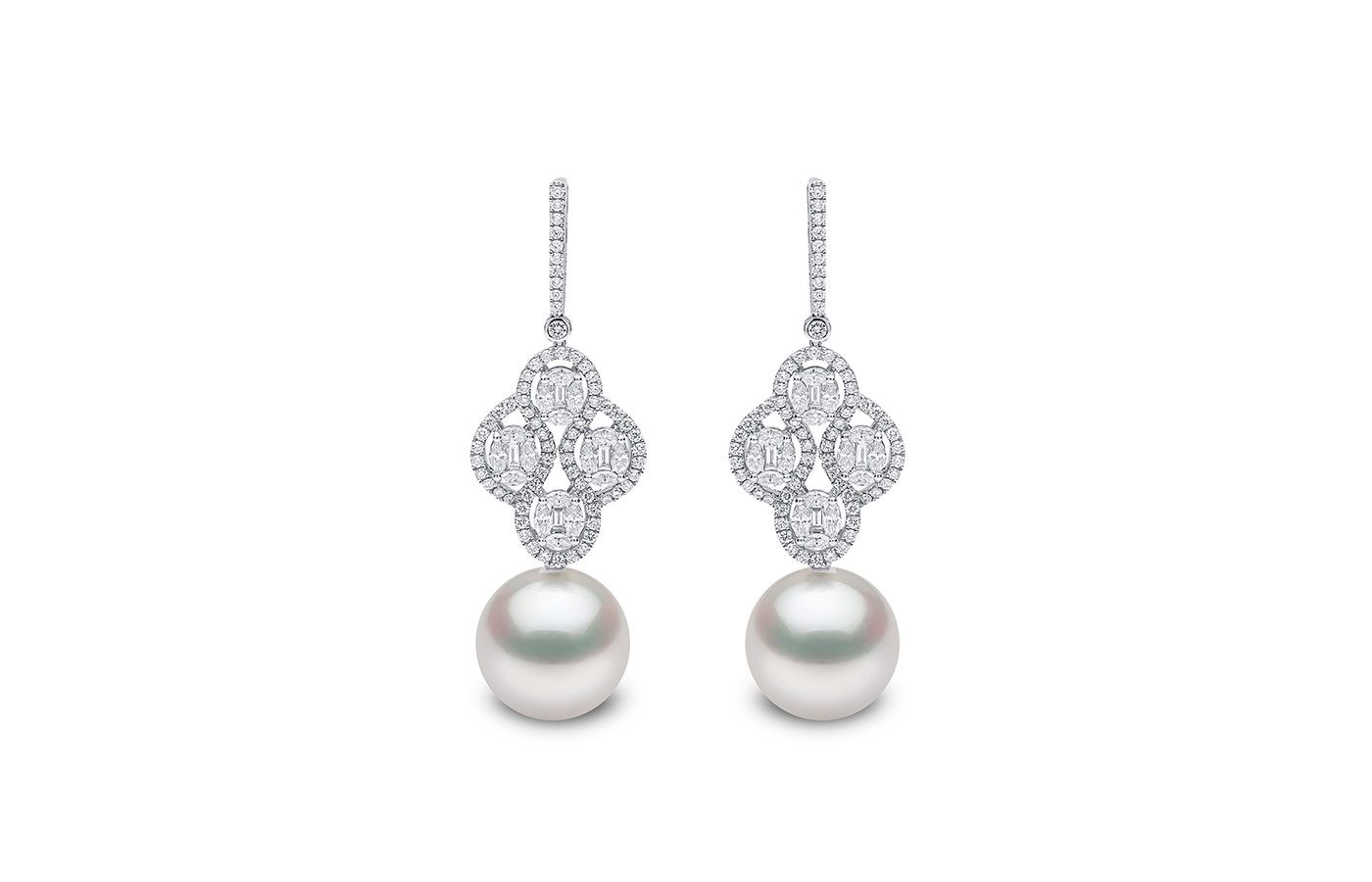  South Sea pearl and diamond earrings from the Yoko London Starlight Collection