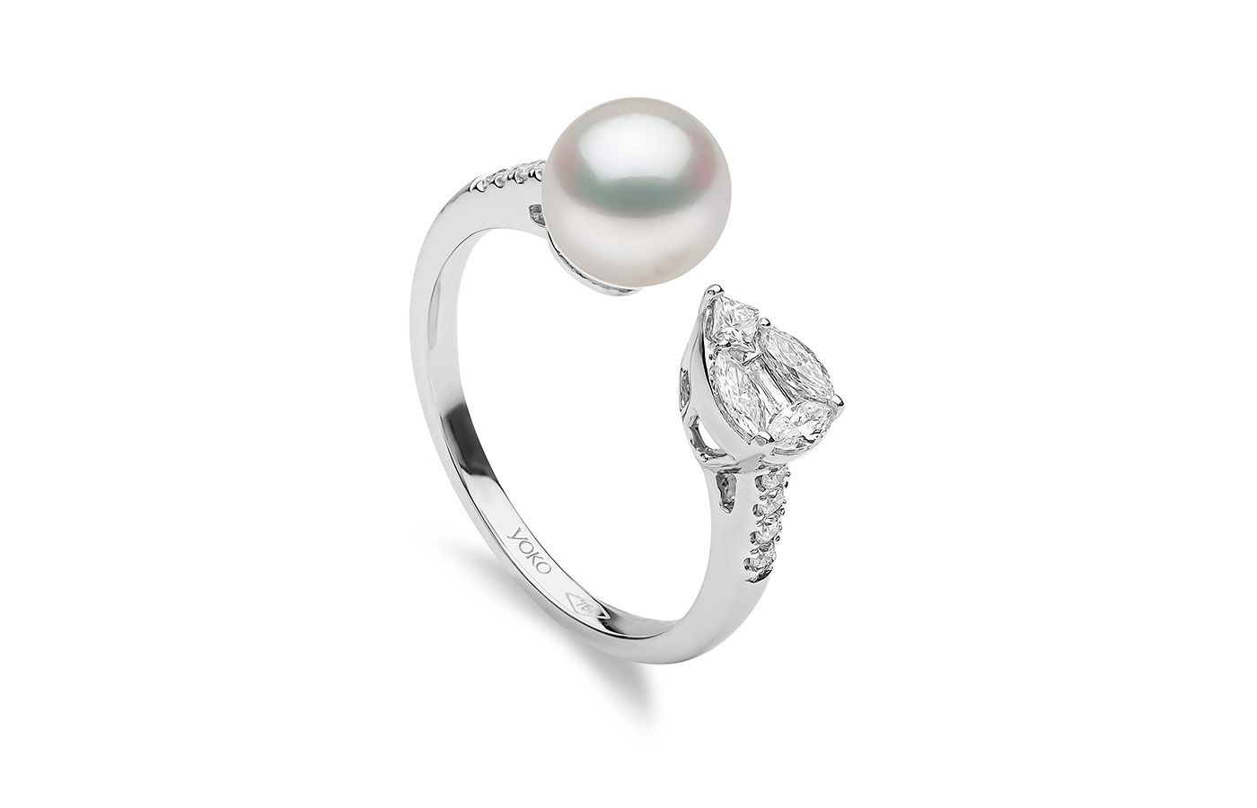  Akoya pearl and diamond ring from the Yoko London Starlight Collection
