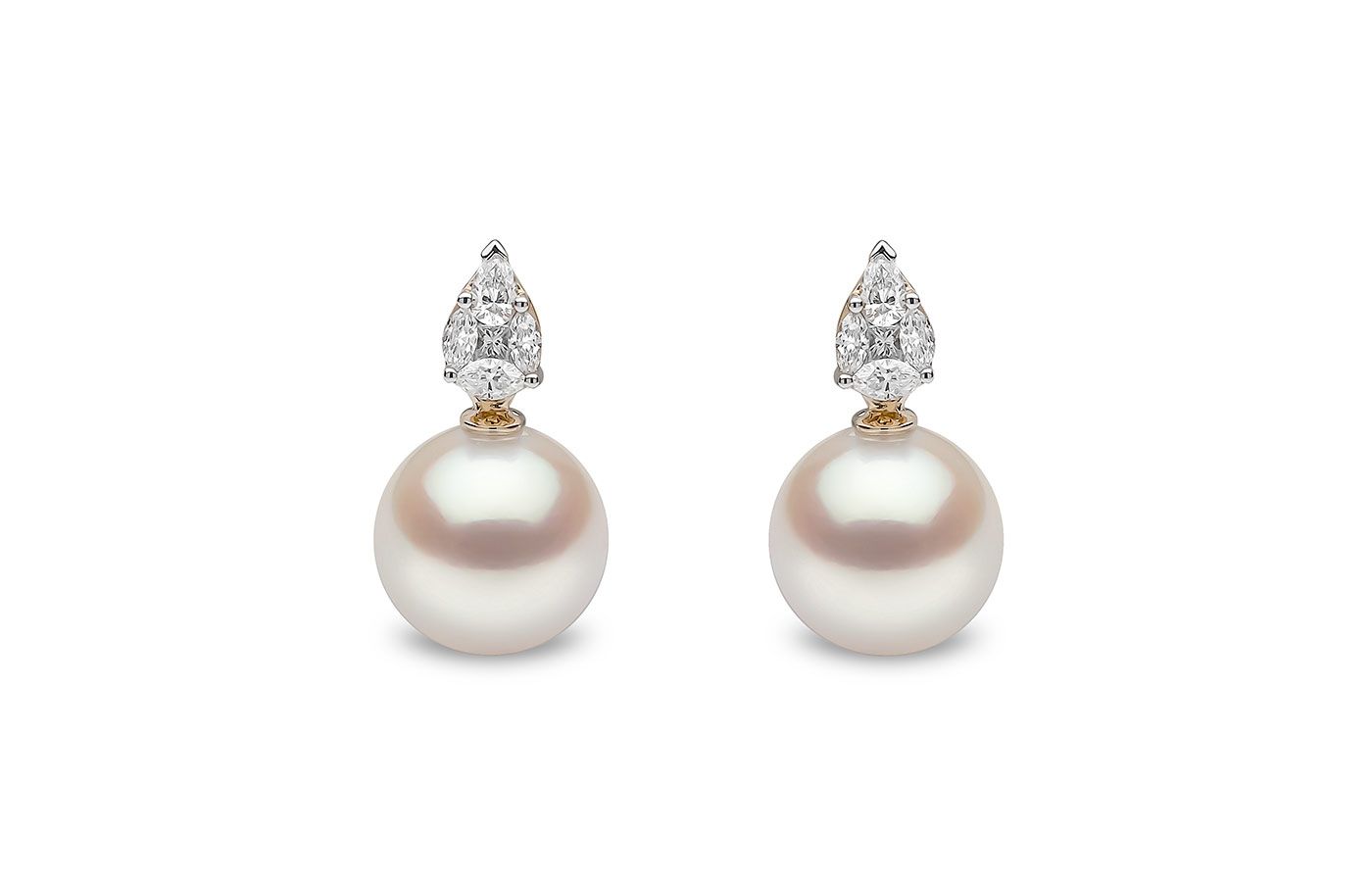  South Sea pearl and diamond earrings from the Yoko London Starlight Collection