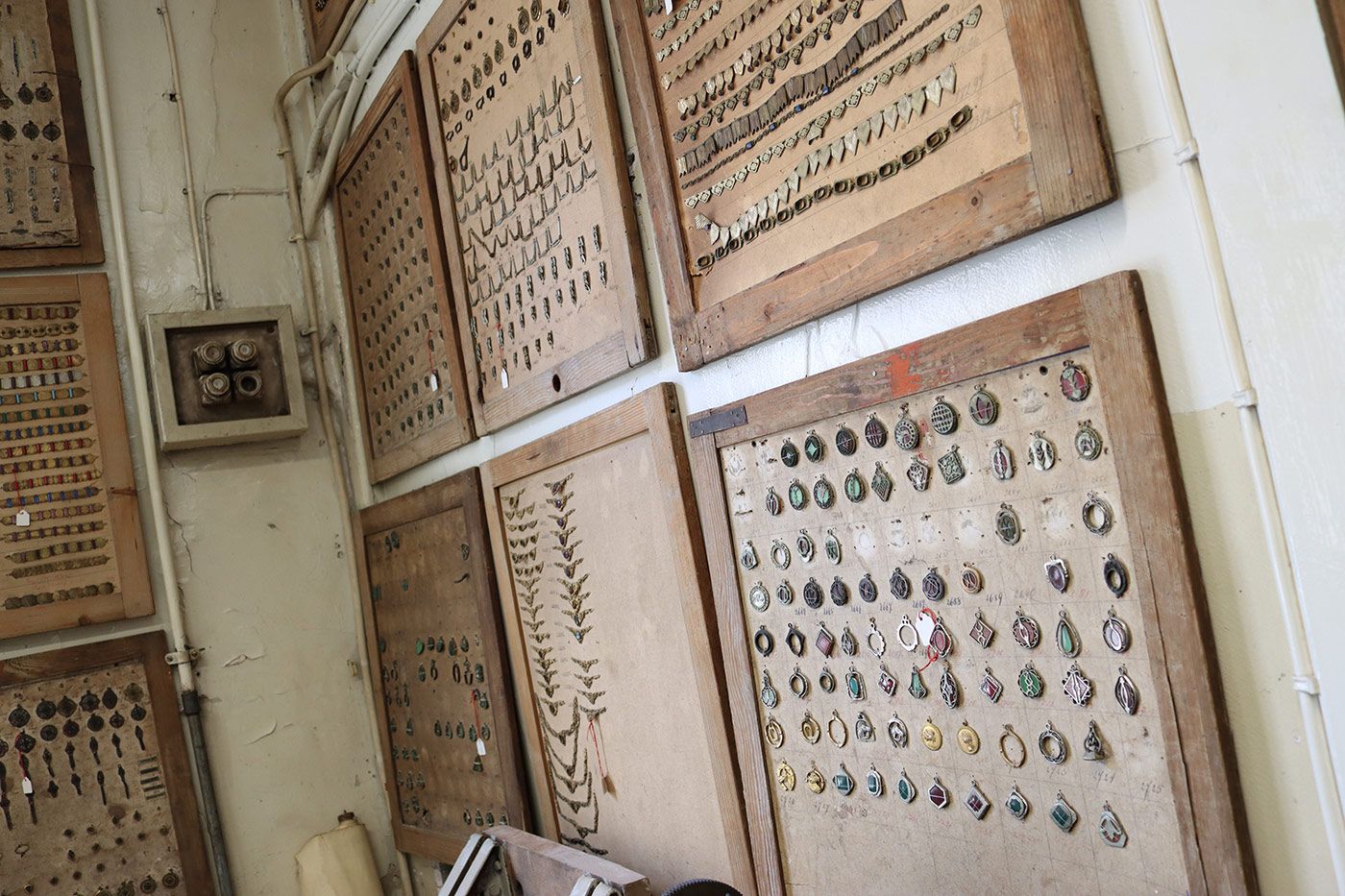  Different pendants made in the past at the Jakob Bengel Industrial Museum when it was a factory