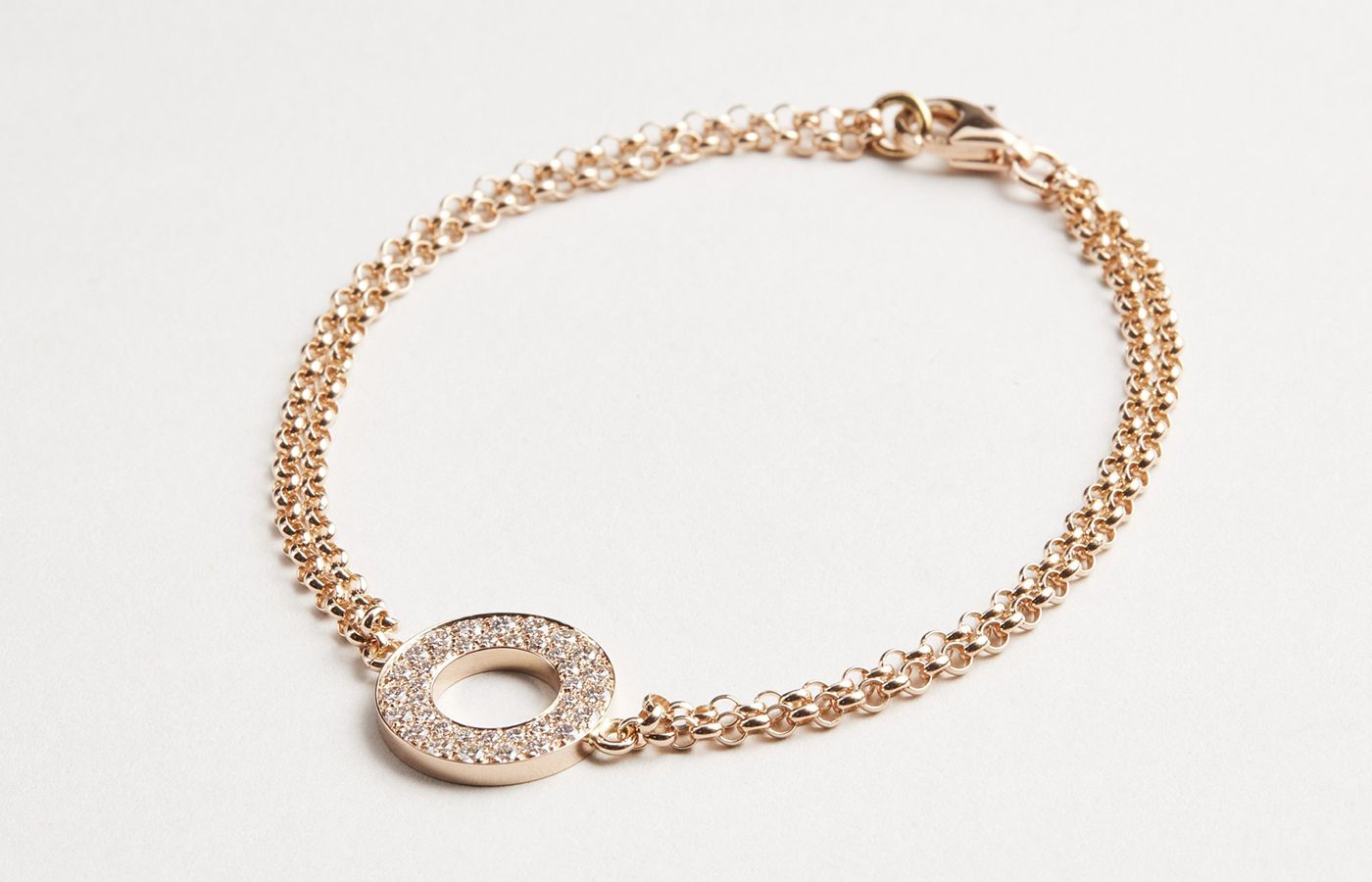  Paris Reversible bracelet with lacquer and diamonds in rose gold by Ferrat Paris
