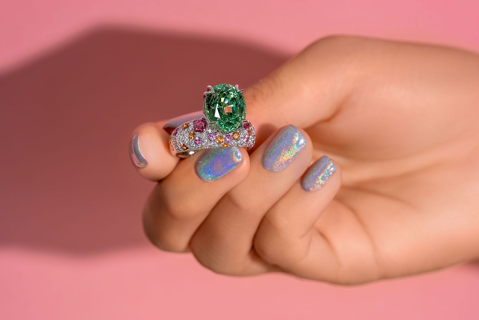  MADLY precious gemstone and diamond ring