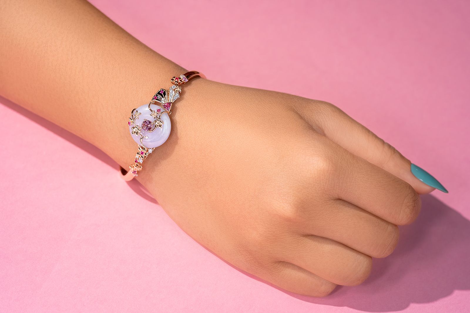  MADLY precious gemstone and diamond bracelet