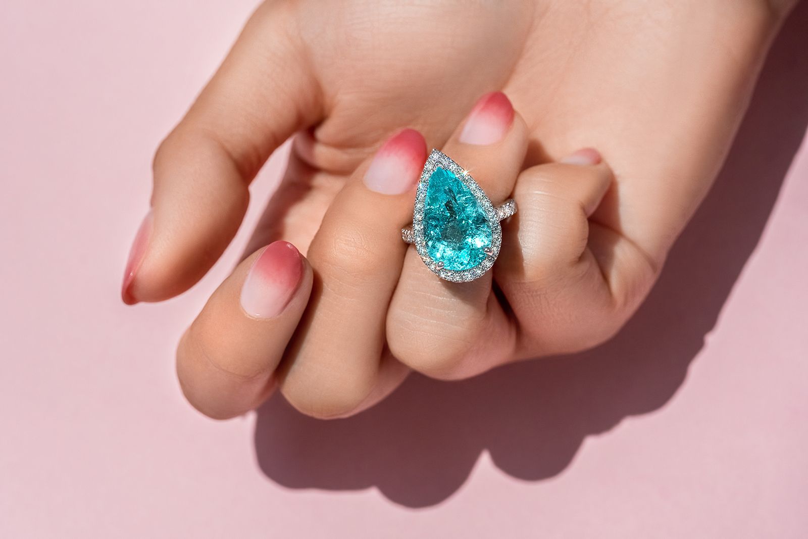 MADLY Paraiba tourmaline and diamond cocktail ring
