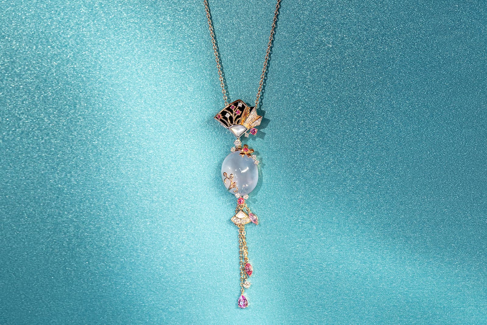  MADLY precious gemstone and diamond necklace