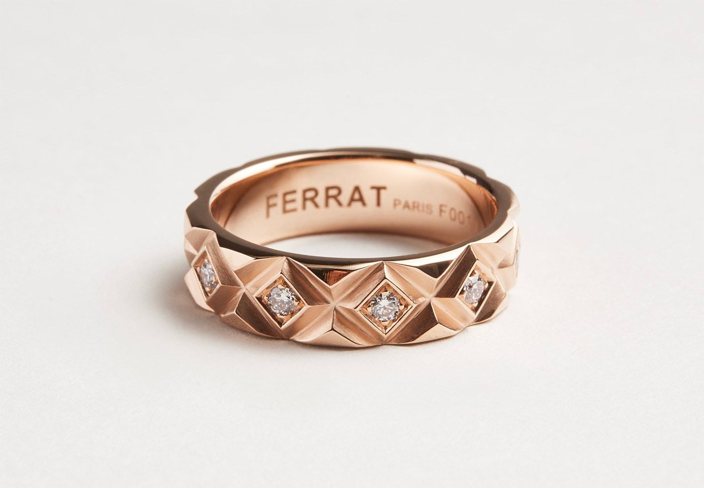  Ferrat Paris Triomphe rose gold wedding ring 