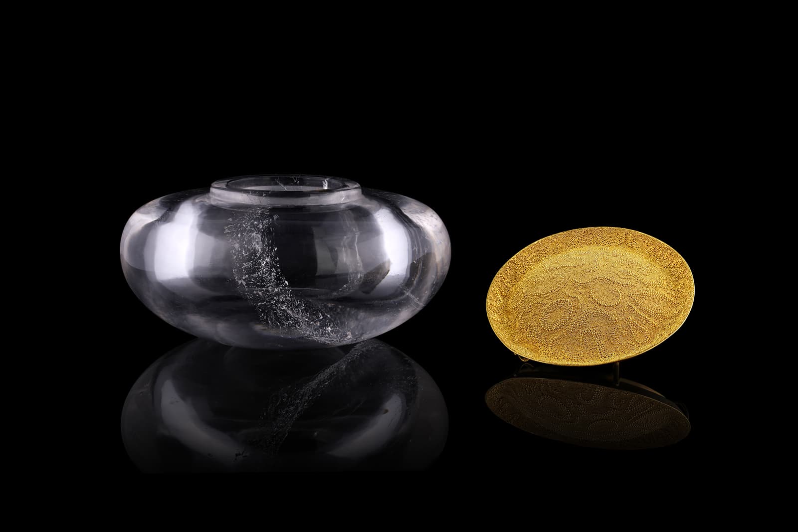  Loren Nicole rock crystal Vessel with removable gold lid from the Vessels Made Wearable collection 