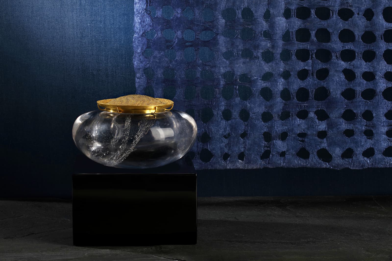 Loren Nicole rock crystal and gold Vessel from the Vessels Made Wearable collection 