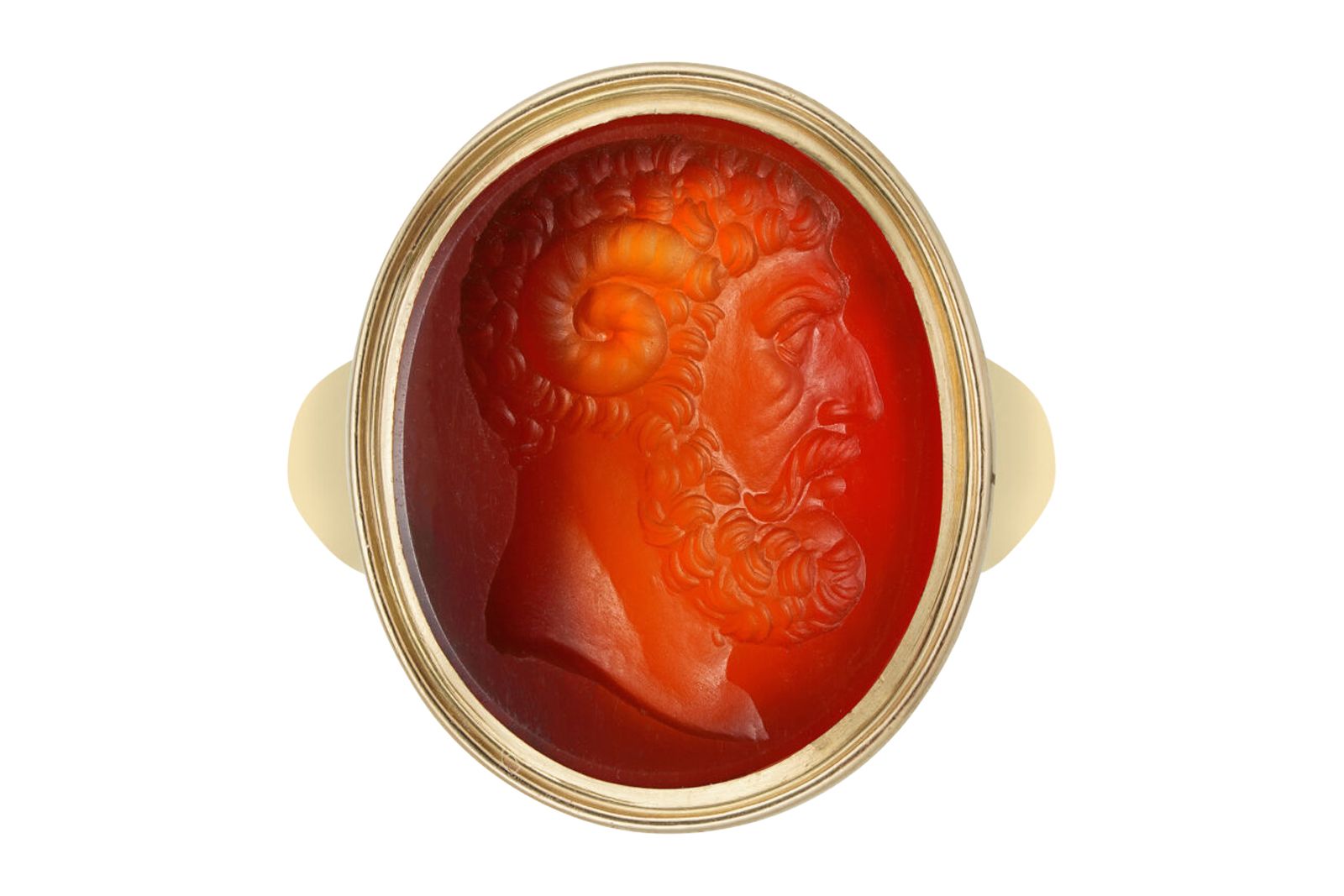 Gold Georgian Carnelian Intaglio ring sold by Omnēque