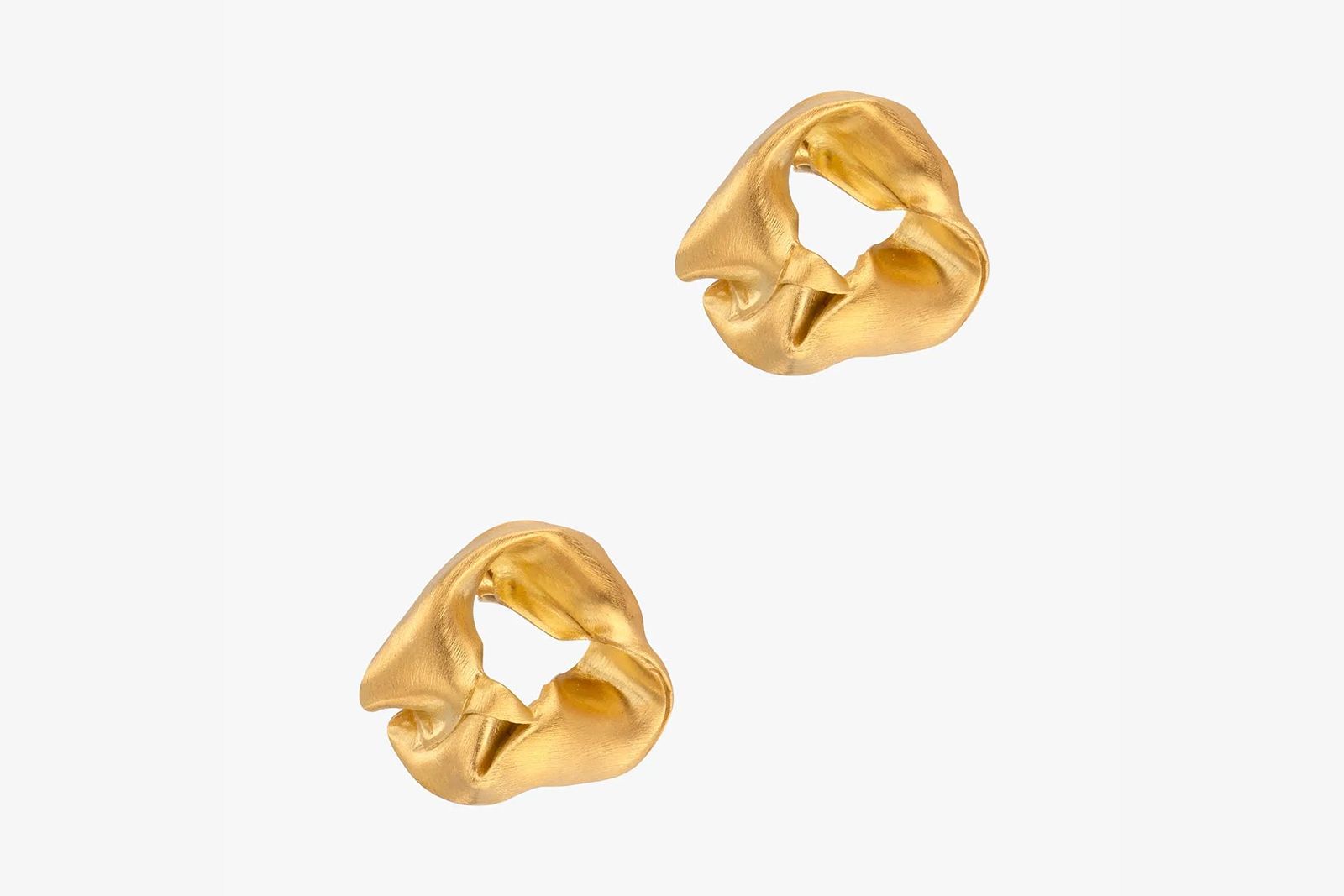  Finematter  Completed Works Scrunch earrings in yellow gold