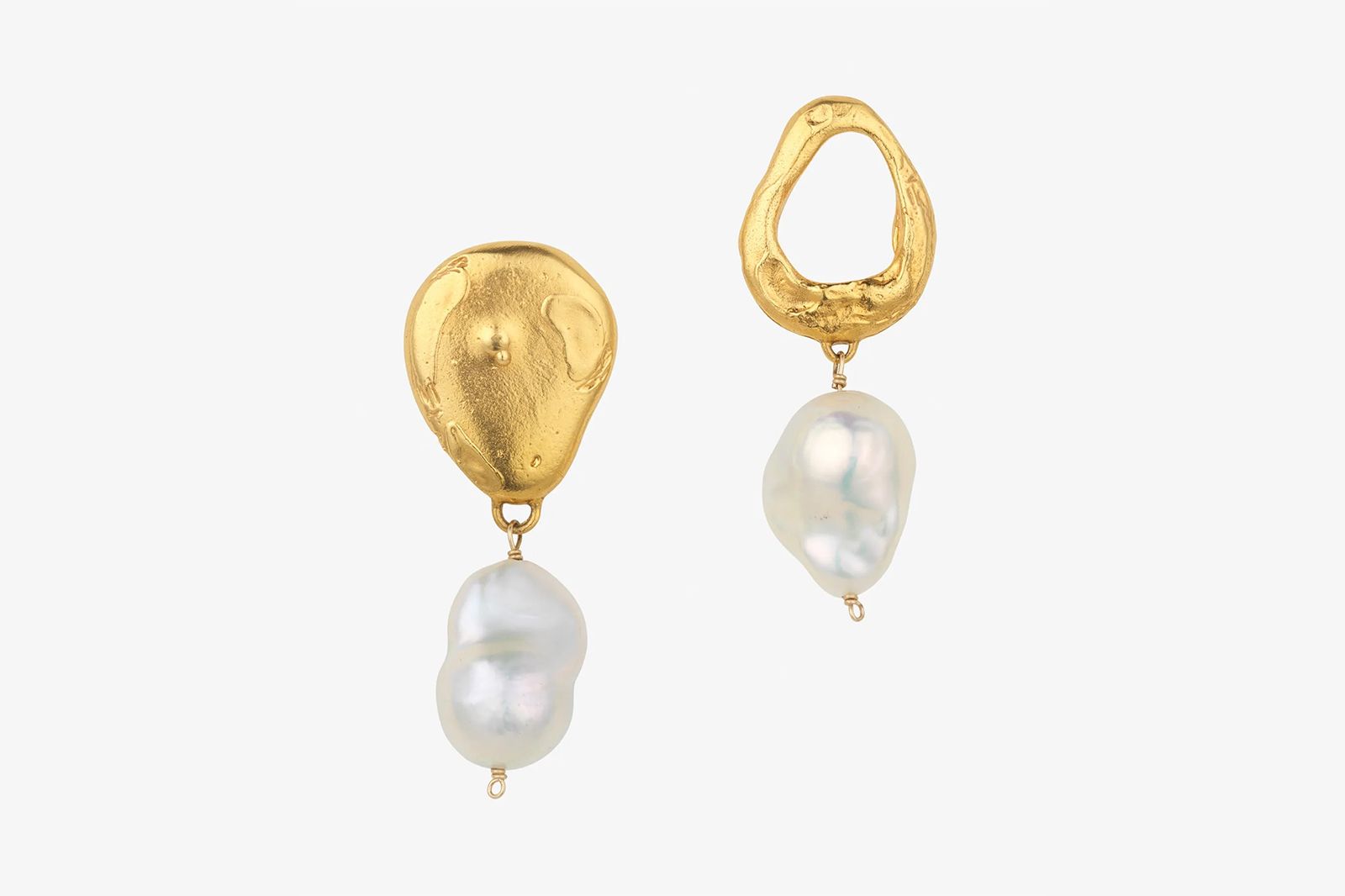  Finematter Alighieri The infernal storm earrings in gold and peals