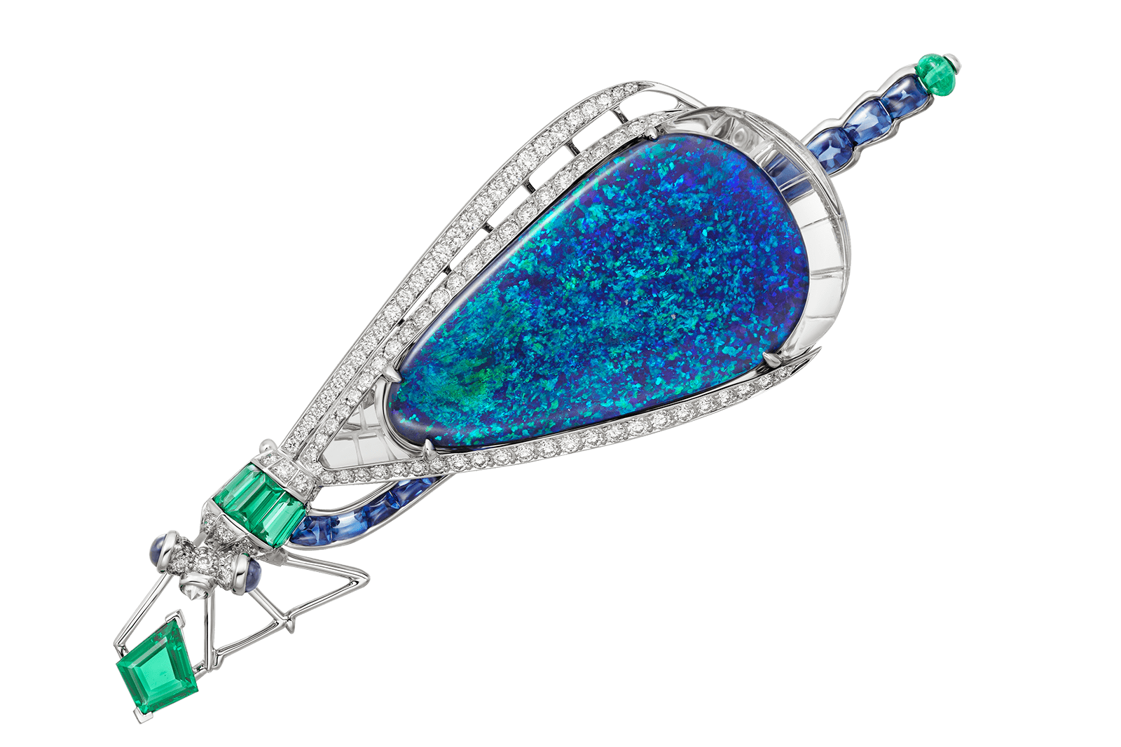  Cartier Dragonfly brooch from the Beautés du Monde High Jewellery collection with a 20.71 carat black opal