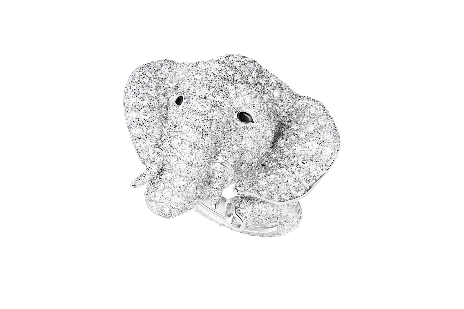  Boucheron Elephant ring with diamonds from the Carte Blanche Ailleurs High Jewellery collection