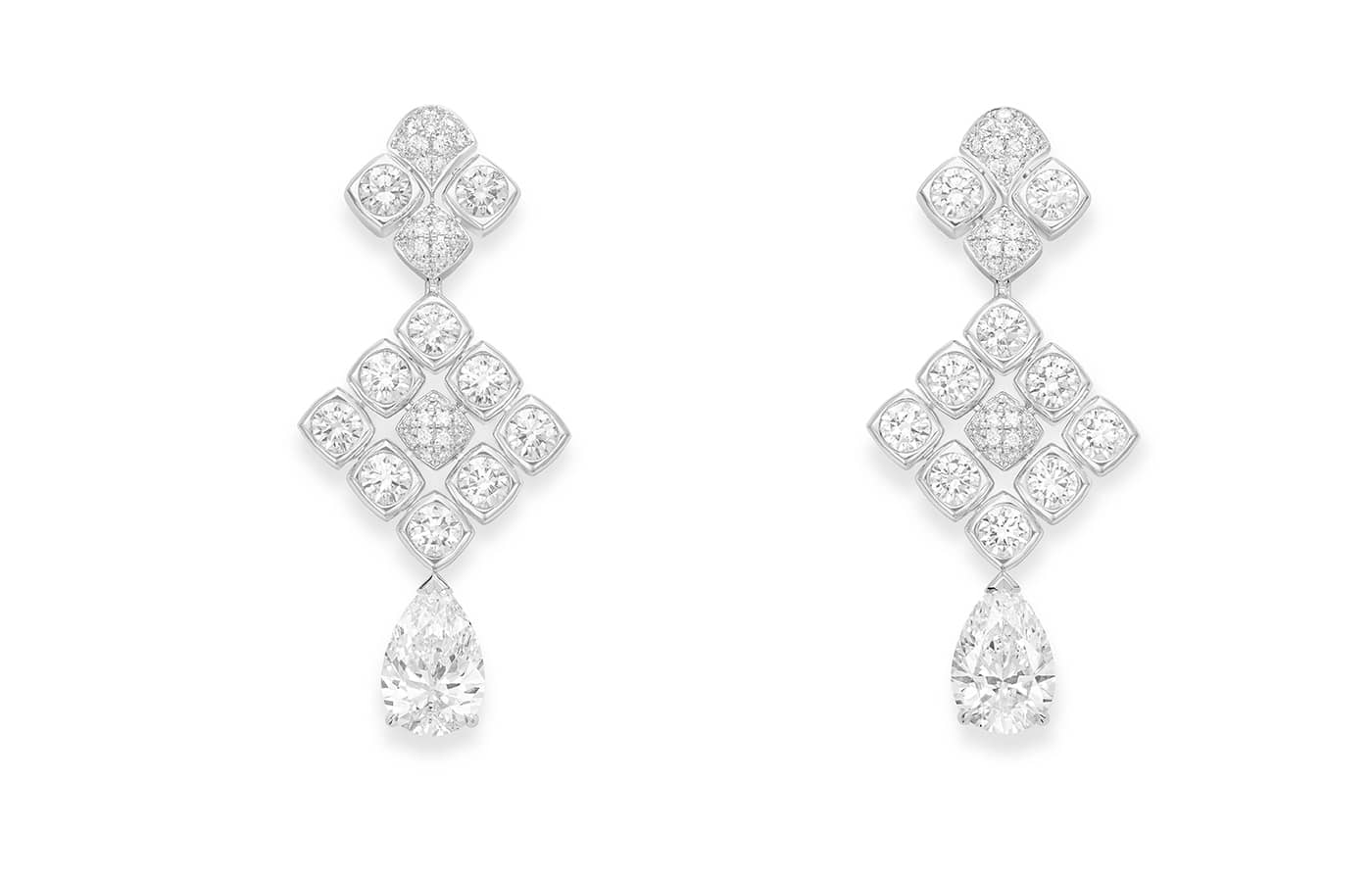  Piaget Shimmering Savor earrings in diamond and white gold from the Solstice by Piaget High Jewellery Collection, Chapter Two