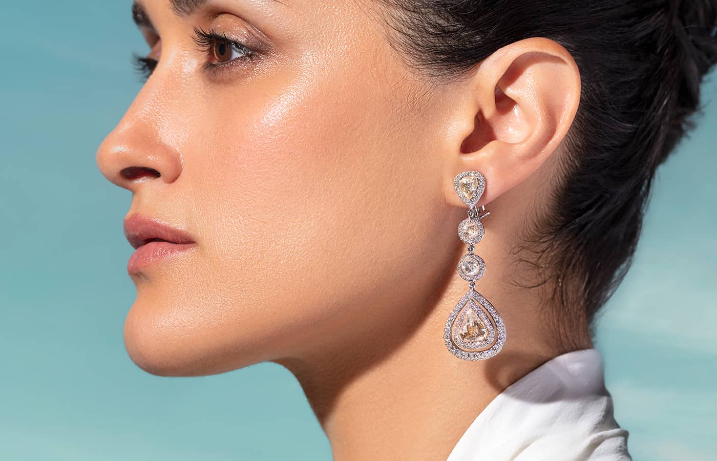 High Jewellery diamond earrings by Alok Lodha 