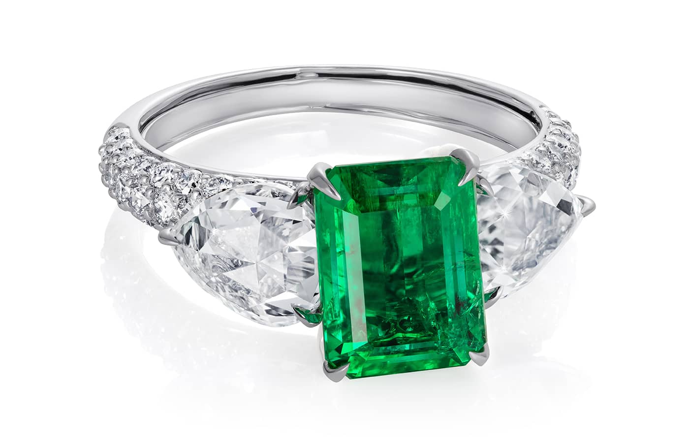  Emerald and diamond ring by Alok Lodha