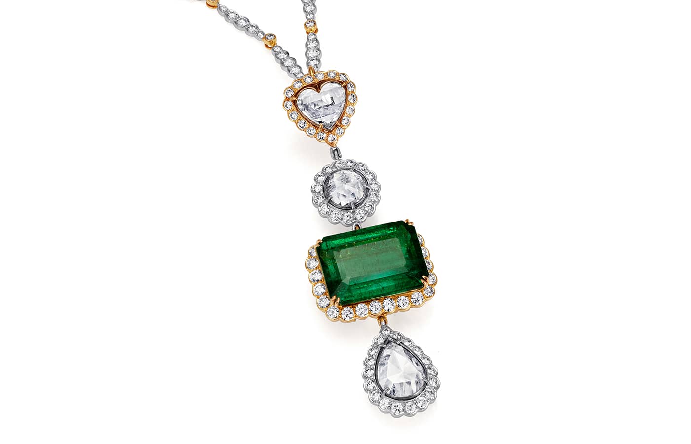  Emerald and diamond High Jewellery necklace by Alok Lodha