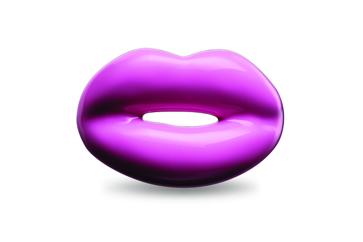  Bubblegum Pink Hotlips ring created in hand painted enamel and 100% recycled sterling silver by Solange Azagury-Partridge