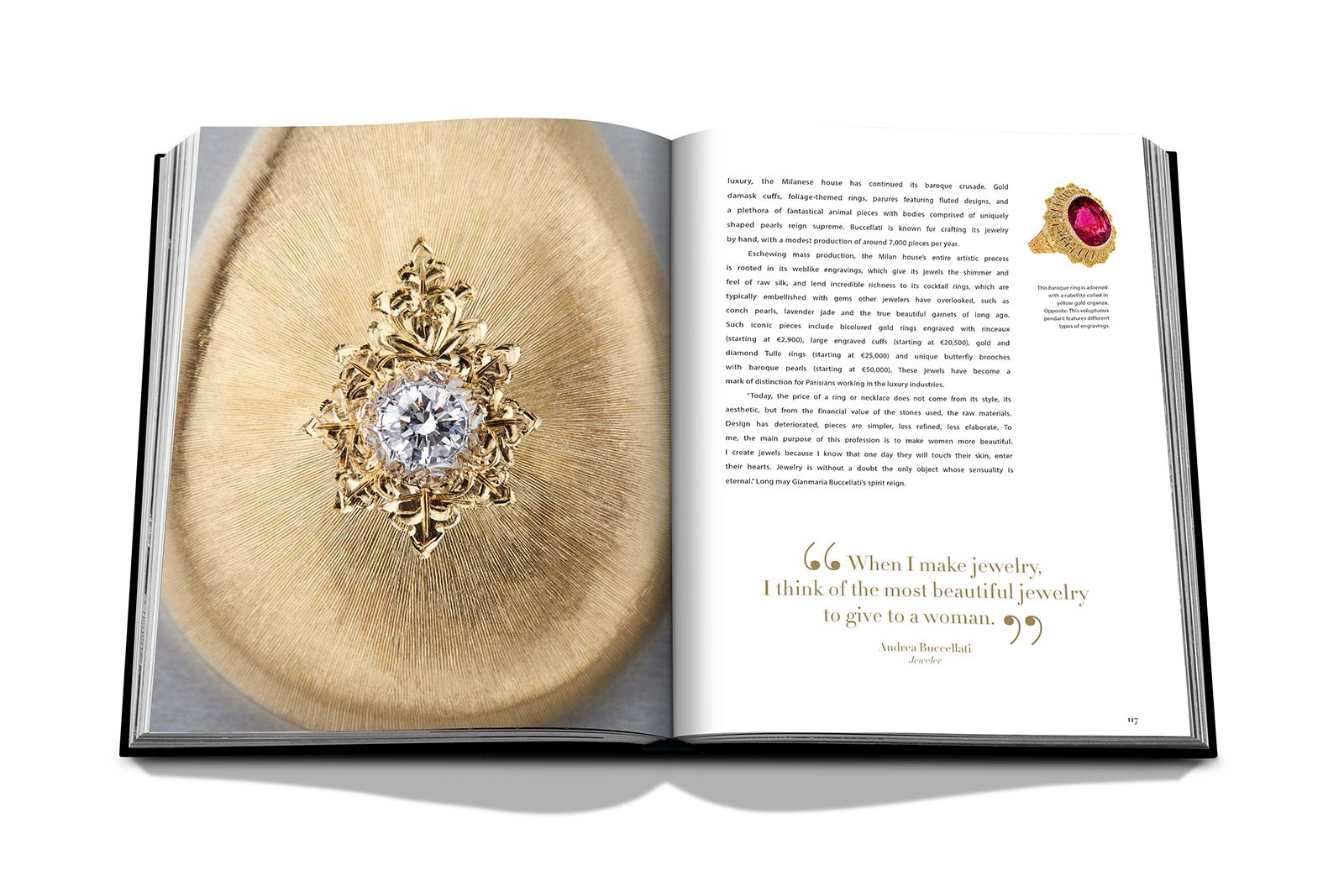  Inside shot of the Jewelry Guide -The Ultimate Compendium by Fabienne Reybaud featuring images of  Buccellati jewellery