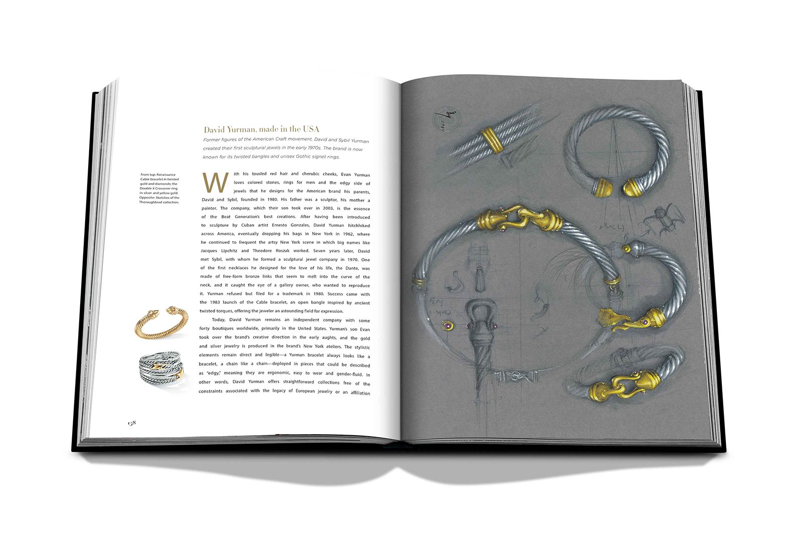  Inside shot of the Jewelry Guide -The Ultimate Compendium by Fabienne Reybaud featuring drawings of David Yurma jewels