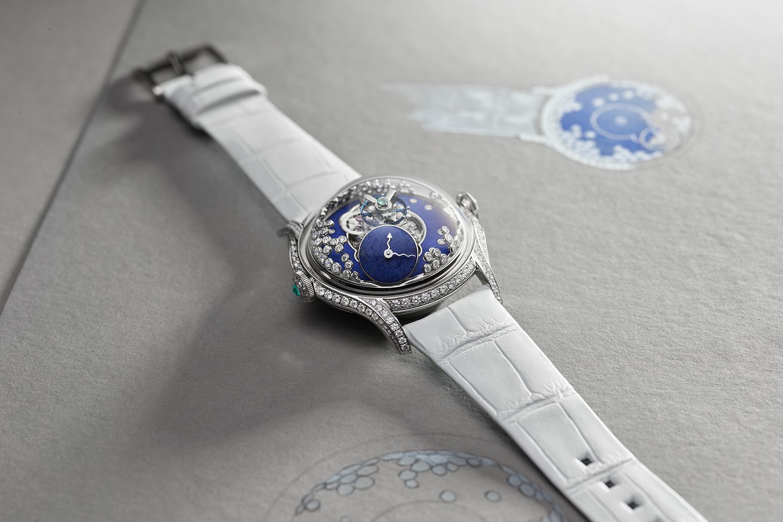  MB&F X Emmanuel Tarpin Legacy Machine FlyingT 'Blizzard' edition watch is water resistant up to 30 meters