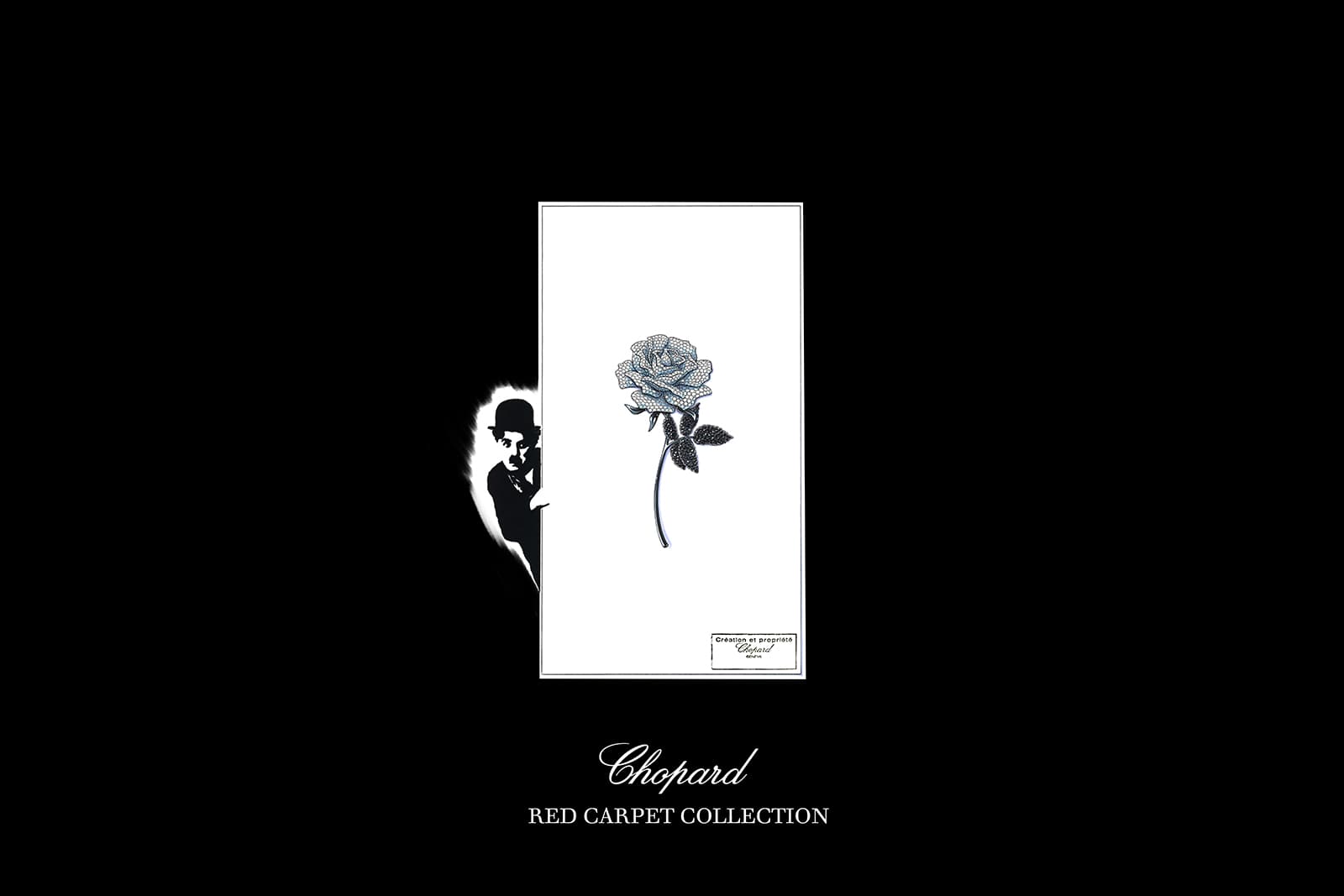  Original sketch of the Rose brooch from the Red Carpet Collection 