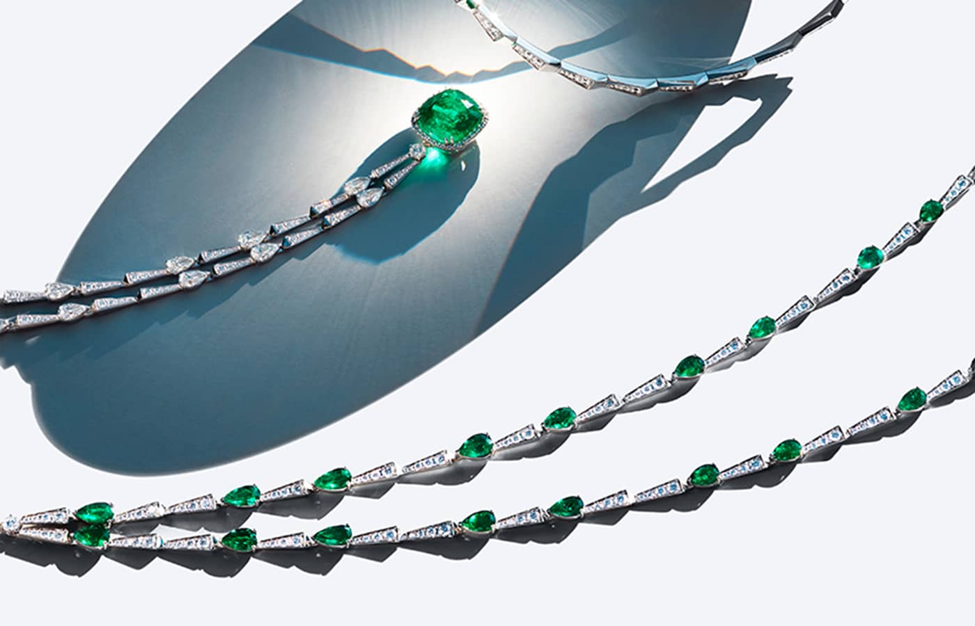  Orlov Croco Dream Spike white gold, diamond and emerald set