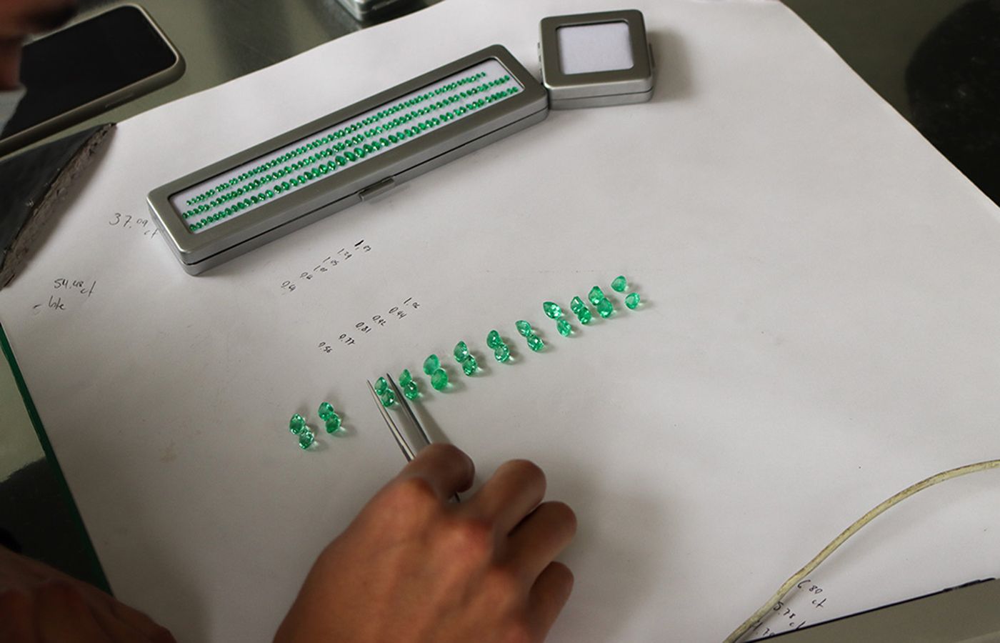 Exploring the market for emeralds in Colombia on a visit to the country in April 2022