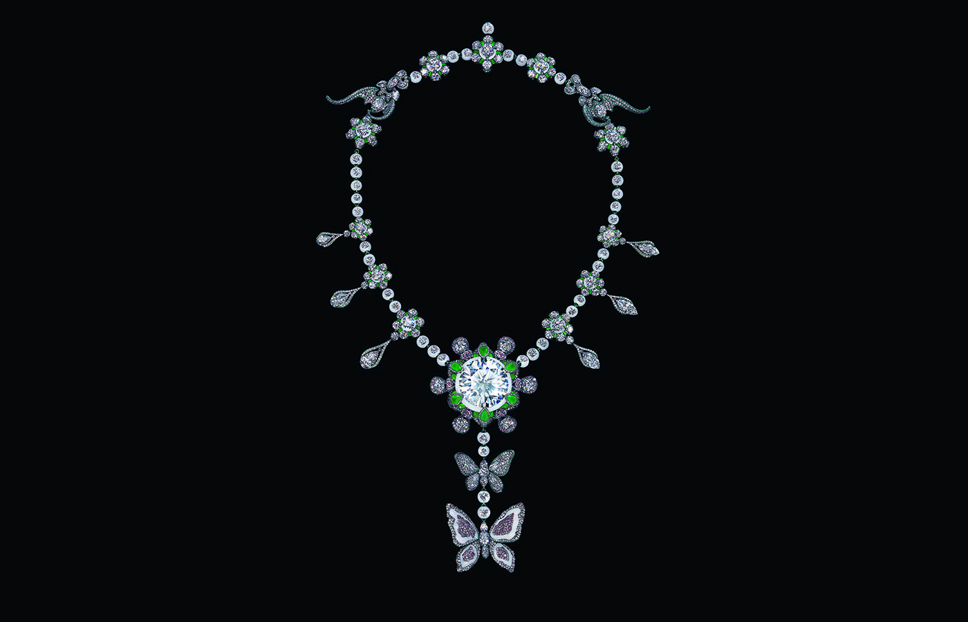  A Heritage in Bloom Butterfly Love variation of the Heritage in Bloom necklace