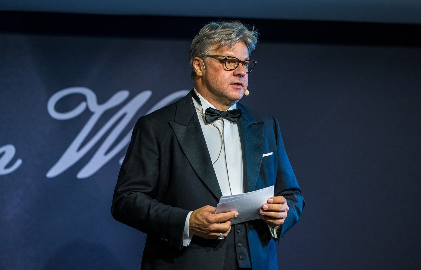 Constantin Wild addresses the gathered VIPs and industry guests at his business' 175th anniversary celebrations