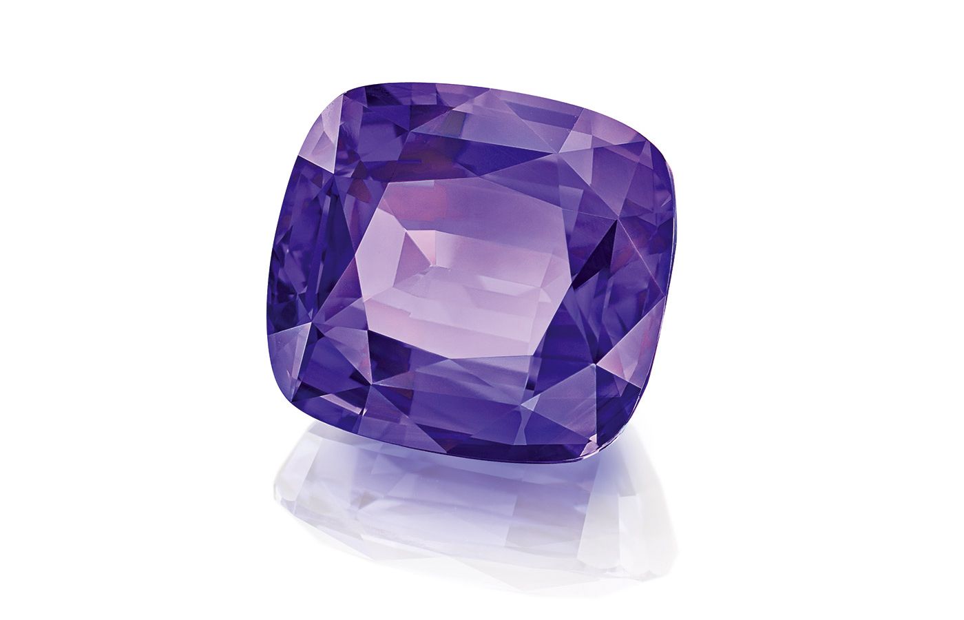  A cushion-cut deep violet Sri Lankan sapphire from Constantin Wild 