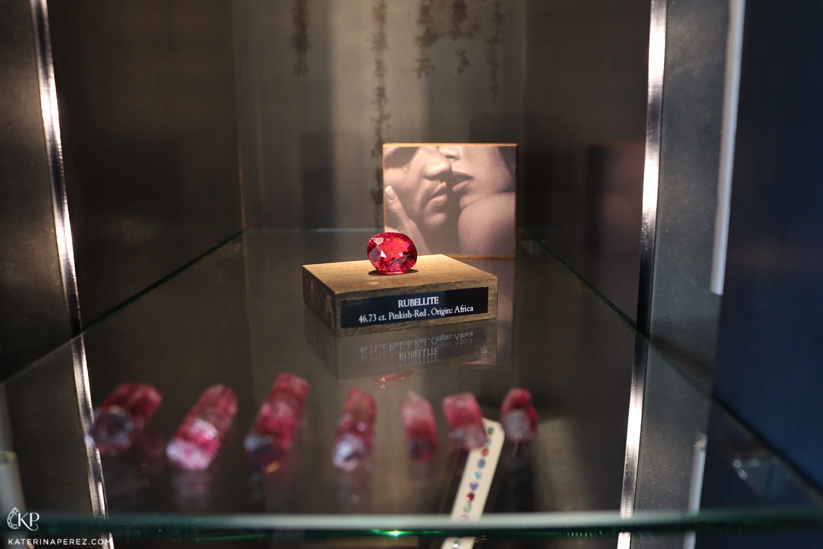  A 46.73 carat pinkish-red African rubellite presented by Constantin Wild