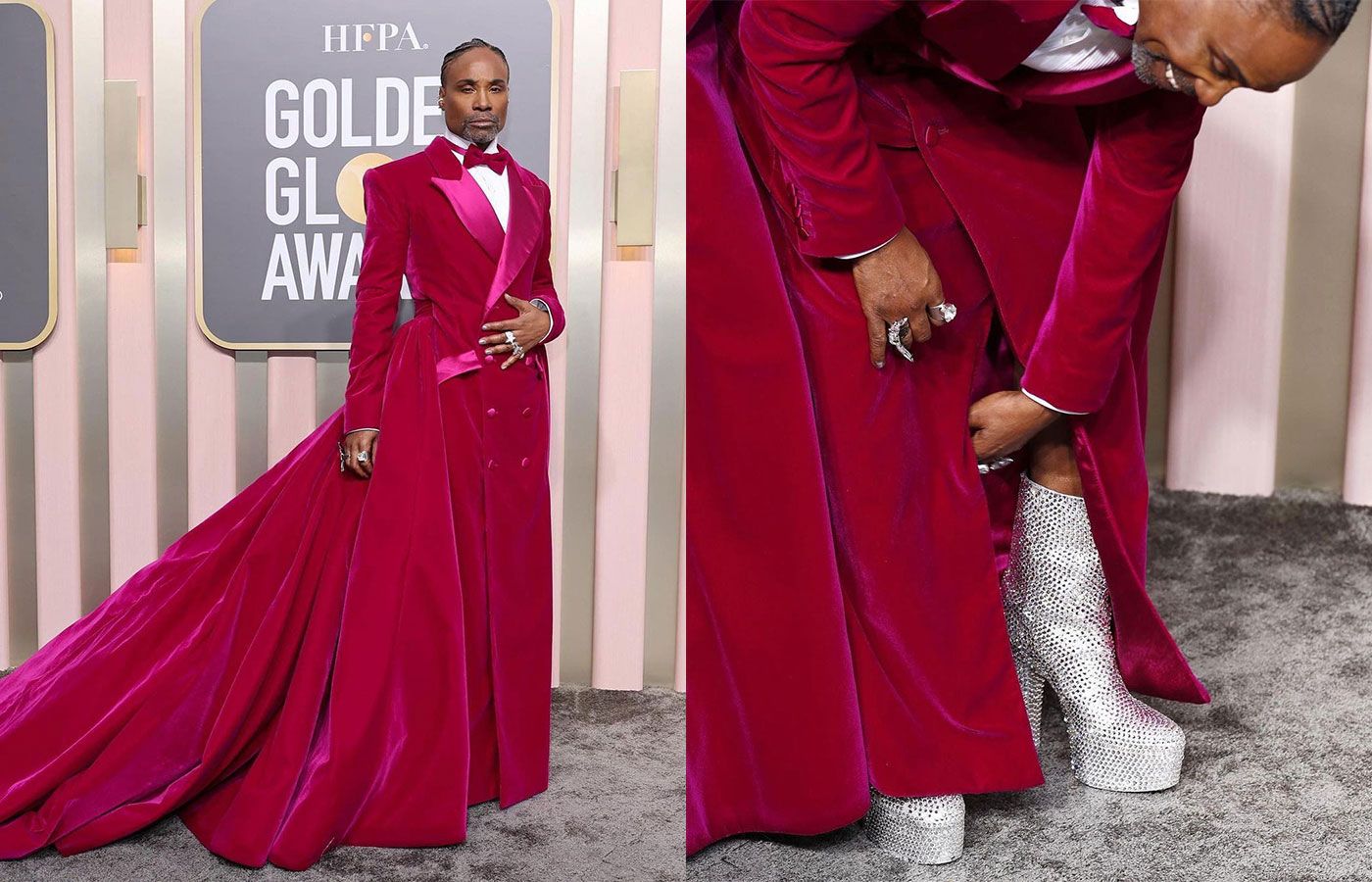  Billy Porter in a Yeprem ear cuff with rings by Stéfère, House of Emmanuele, Tiziano Colasante and Shine Like Me