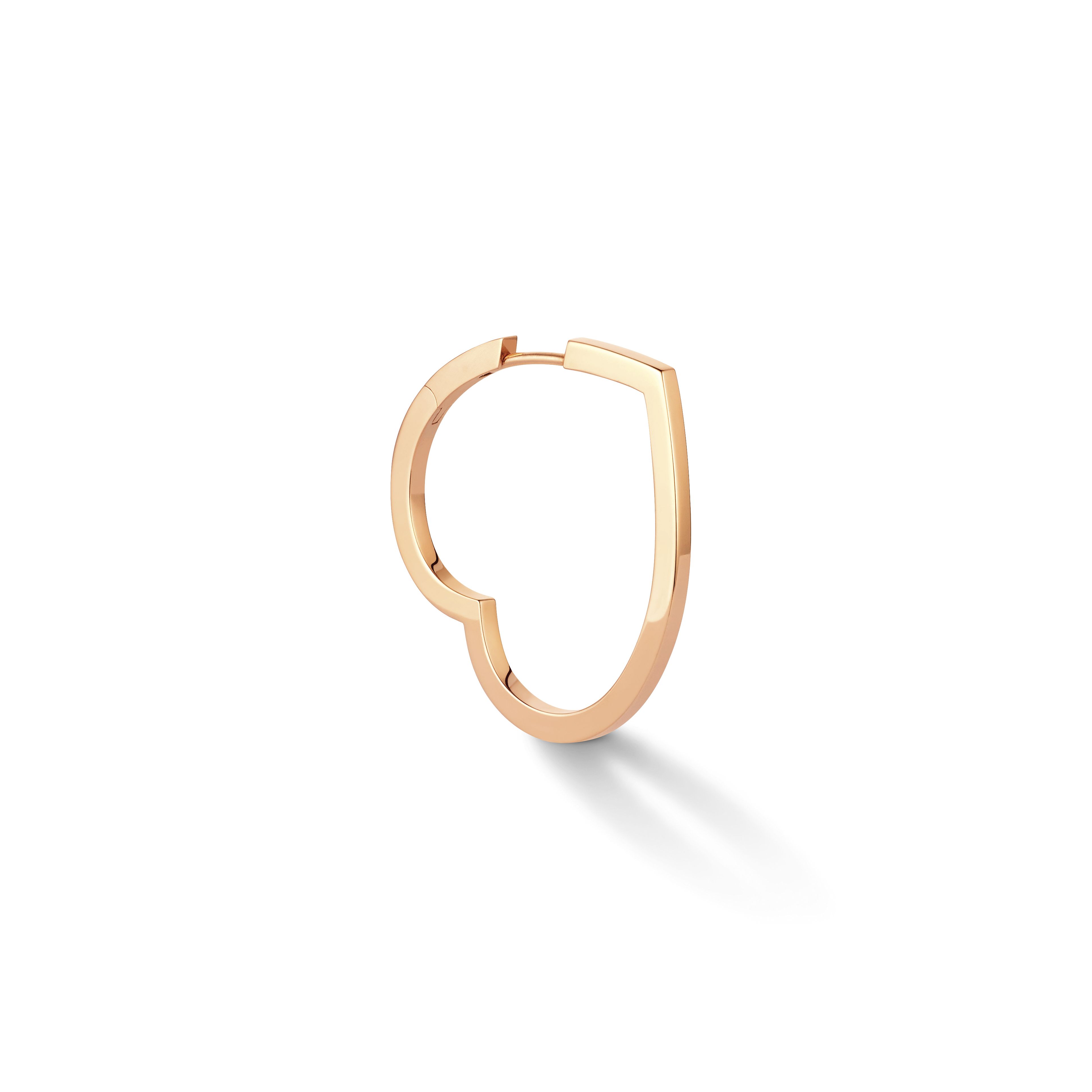  Repossi Antifer Heart hoop earring in yellow gold