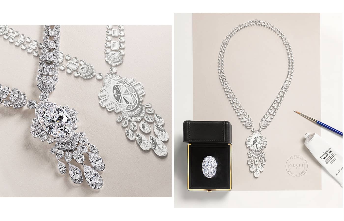 Graff 50-ct D Flawless Diamond necklace from the Tribal High Jewellery collection 