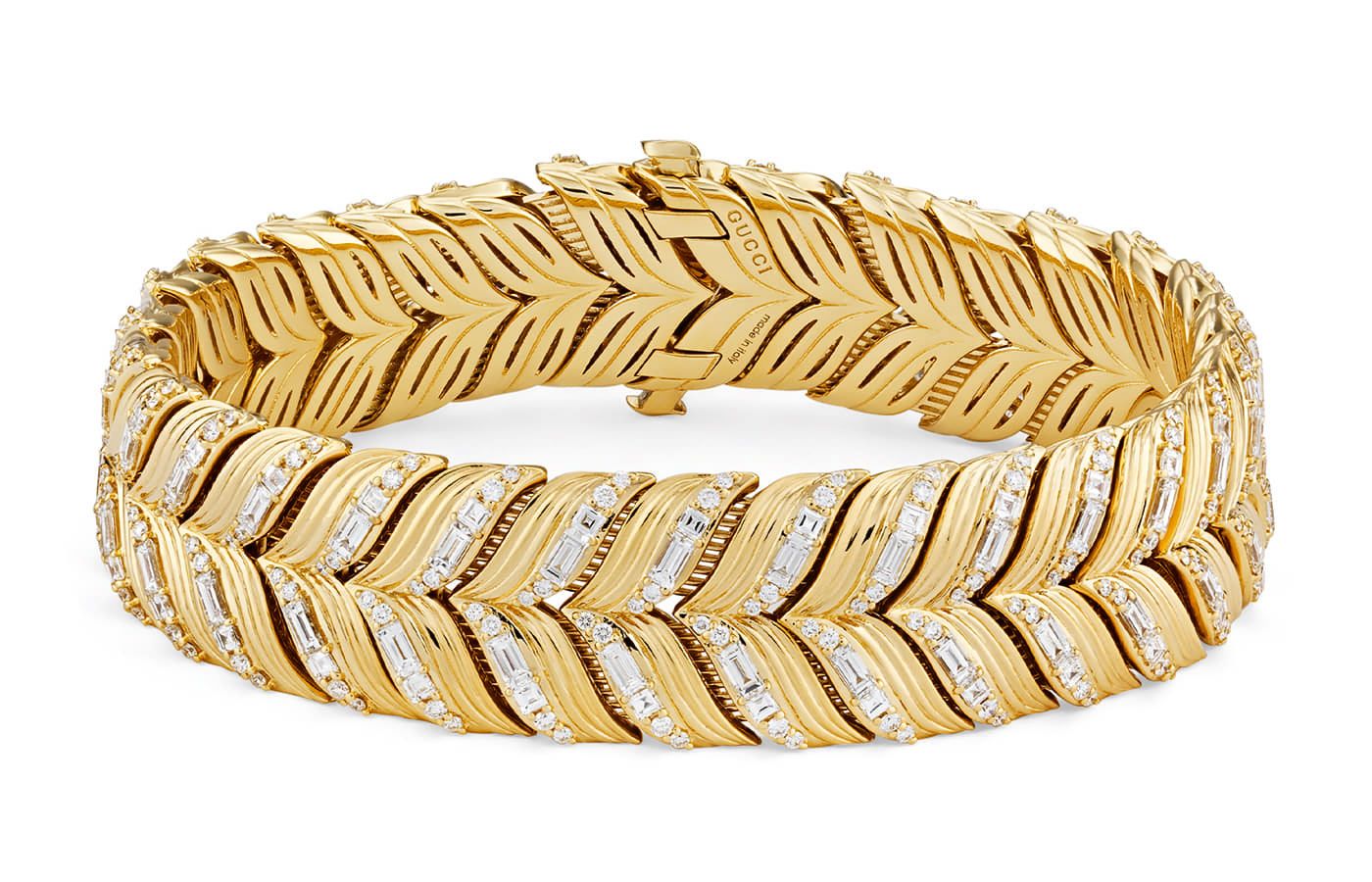  Gucci High Jewellery bracelet in gold and diamonds from the Hortus Deliciarum High Jewellery collection