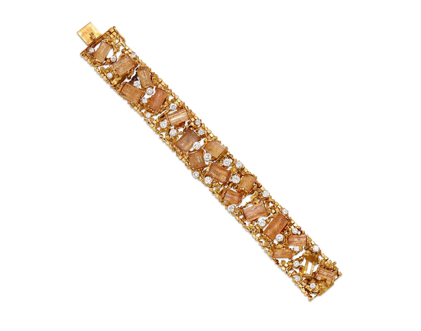  A topaz and diamond bracelet by John Donald