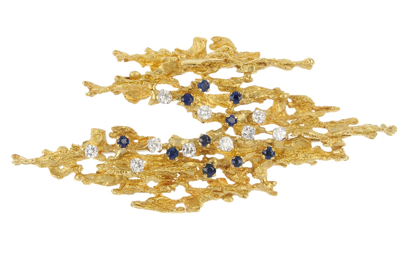  A mid 20th century sapphire and diamond brooch by George Weil