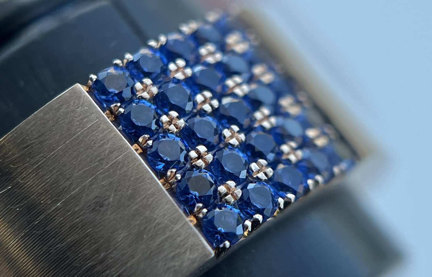  Innovative ways of setting sapphires are taught at the International Jewellery School in St Petersburg