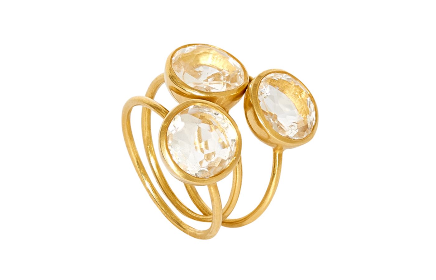  Pippa Small rings in gold and rock crystal