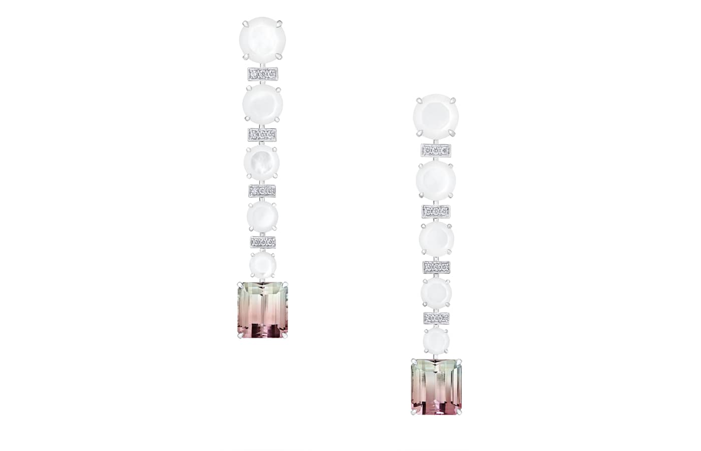  Garrard Desert Rose in whit gold, bi-colour tourmaline, diamond and white mother-of-pearl from the Couture High Jewellery collection